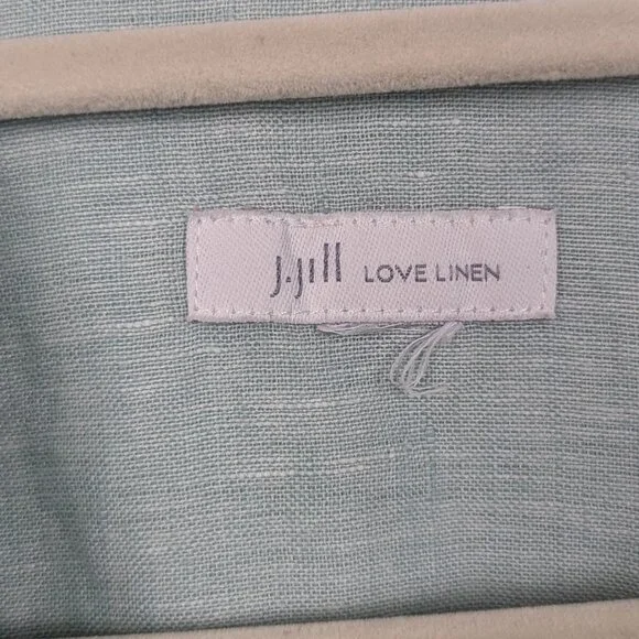 J.Jill Love Linen | Sage Green Relaxed Button-Down Linen Shirt Size 2X - Picture 5 of 6